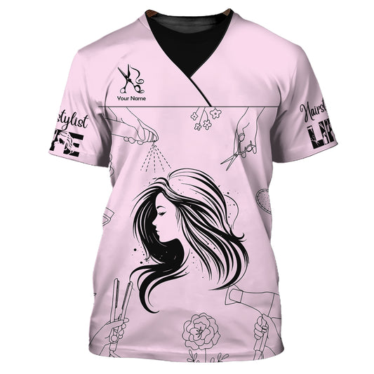 Hairdresser Tools 3D Shirt Hair Stylist Custom T-Shirts