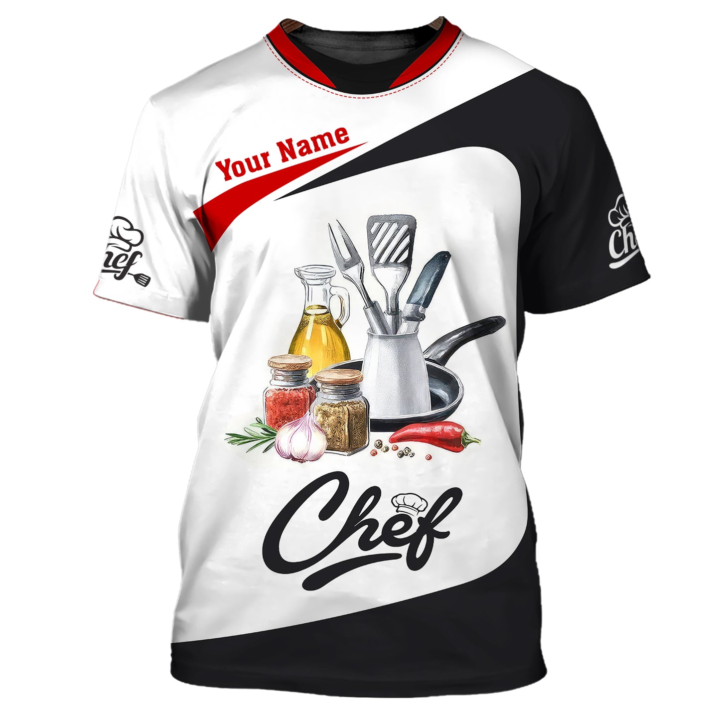 Kitchenware Art 3D Shirt, Gif For Chef, Cooking Spices Custom T-Shirts