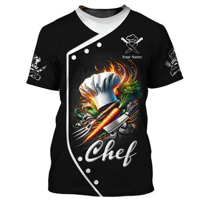 Zipper Hoodie Chef Cooking 3D Shirt Kitchen Tools Custom T-Shirts