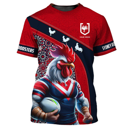 Personalized T-Shirt Sydney Roosters Custom T-Shirts Rugby Lover 3D Shirt