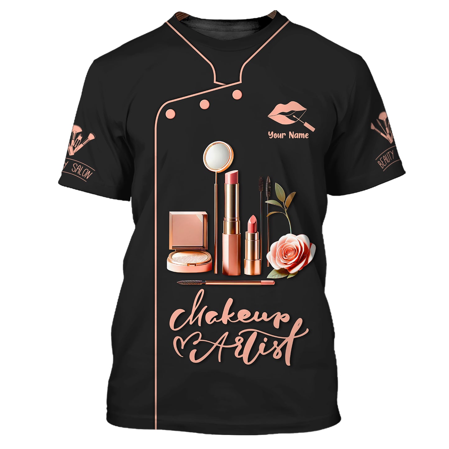 Makeup Artist Tools 3D Shirt Beauty Salon Custom T-Shirts