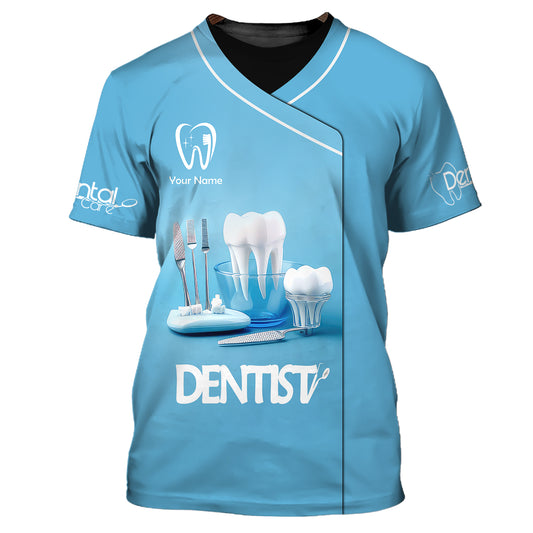 Dentistry Clinic 3D Shirt Dental Custom T-Shirts Gif For Dentist