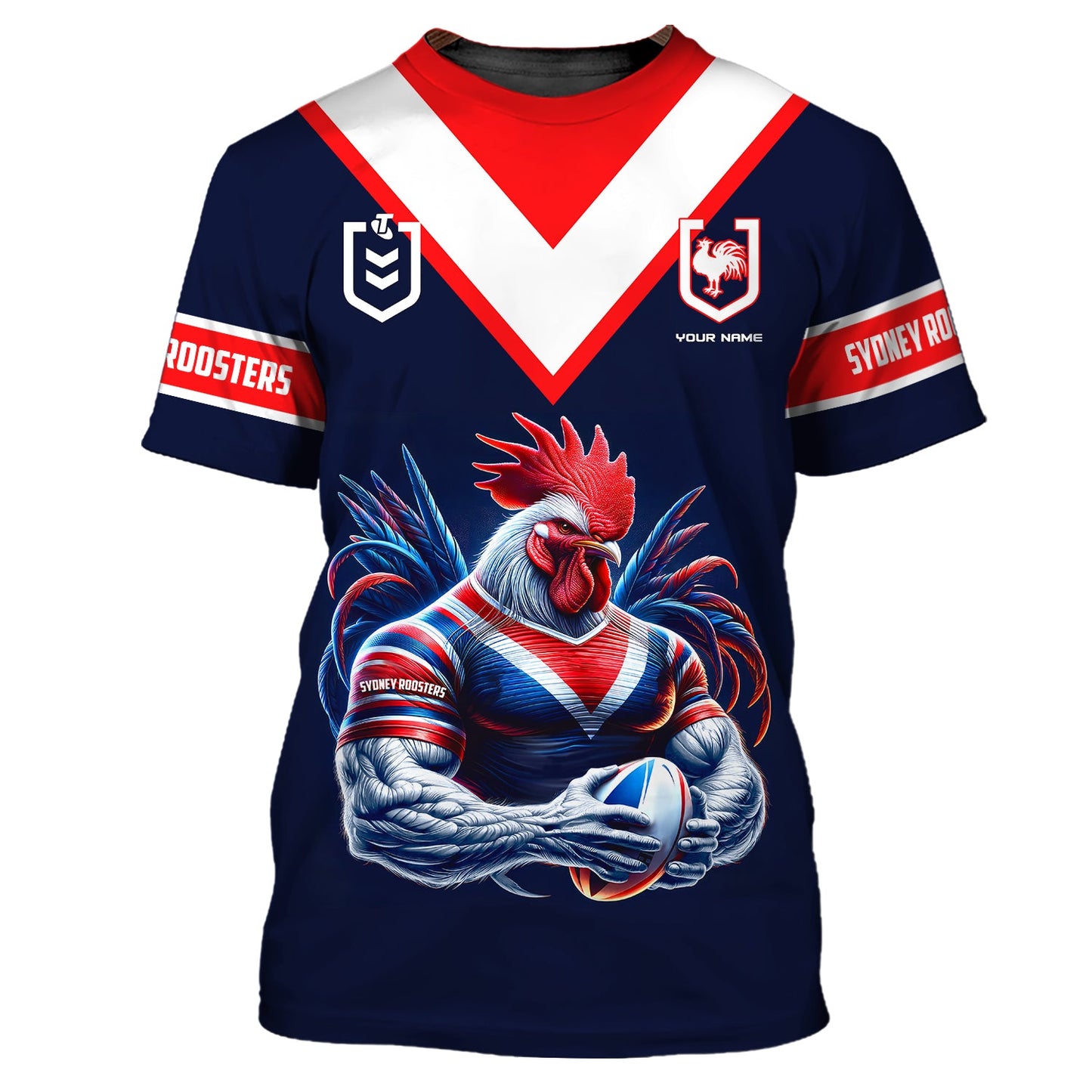 Zipper Hoodie Rugby Lover Custom T-Shirts Sydney Roosters 3D Shirt