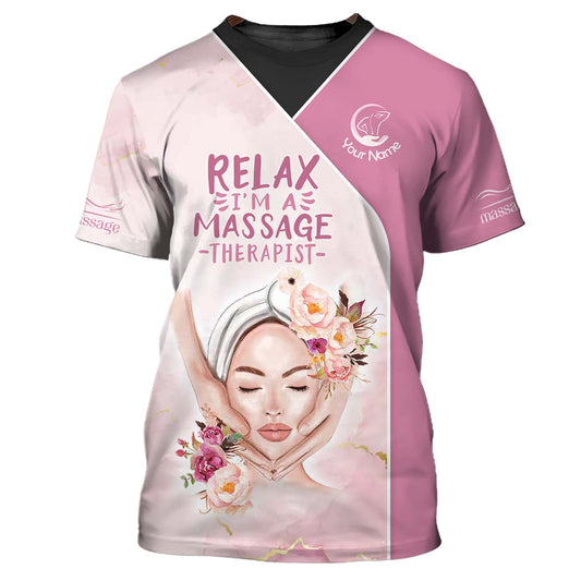 Skin Care Relax 3D Shirts Massage Spa Beauty Custom T-Shirts