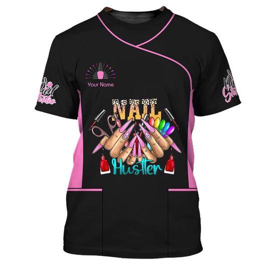 Personalized Colorful Nails 3D Shirt Nail Artist Custom T-Shirts