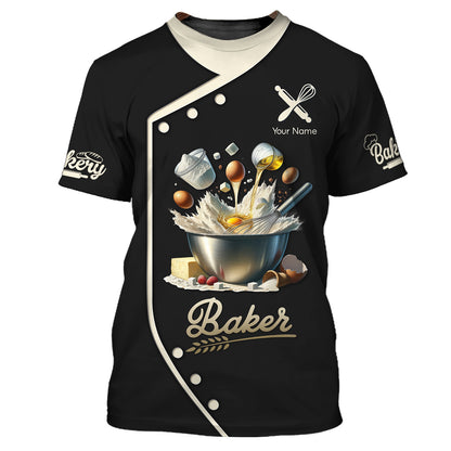 Unisex Baking Tools Custom T-Shirts Bakery 3D Shirt Gif For Baker