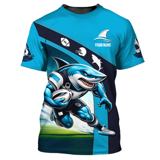 The Sharks Union 3D Shirt Rugby Custom T-Shirts