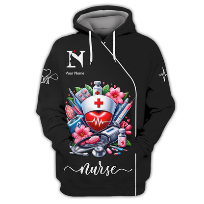 Medical Kit With Heart 3D Shirt Nurse Life Custom T-Shirts Gif For Nusre