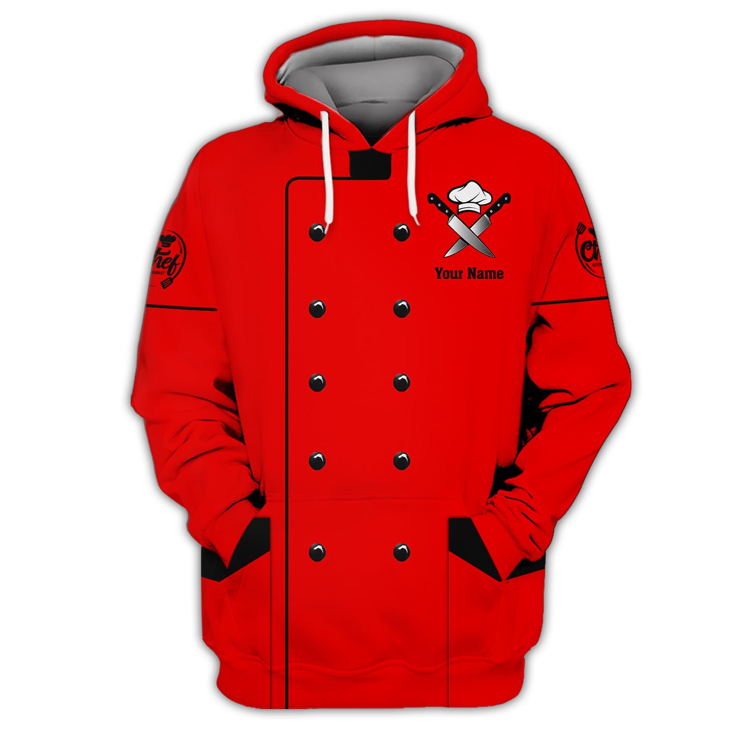 Chef Uniform Custom T-Shirts Red Cooking Chef Custom T-Shirts