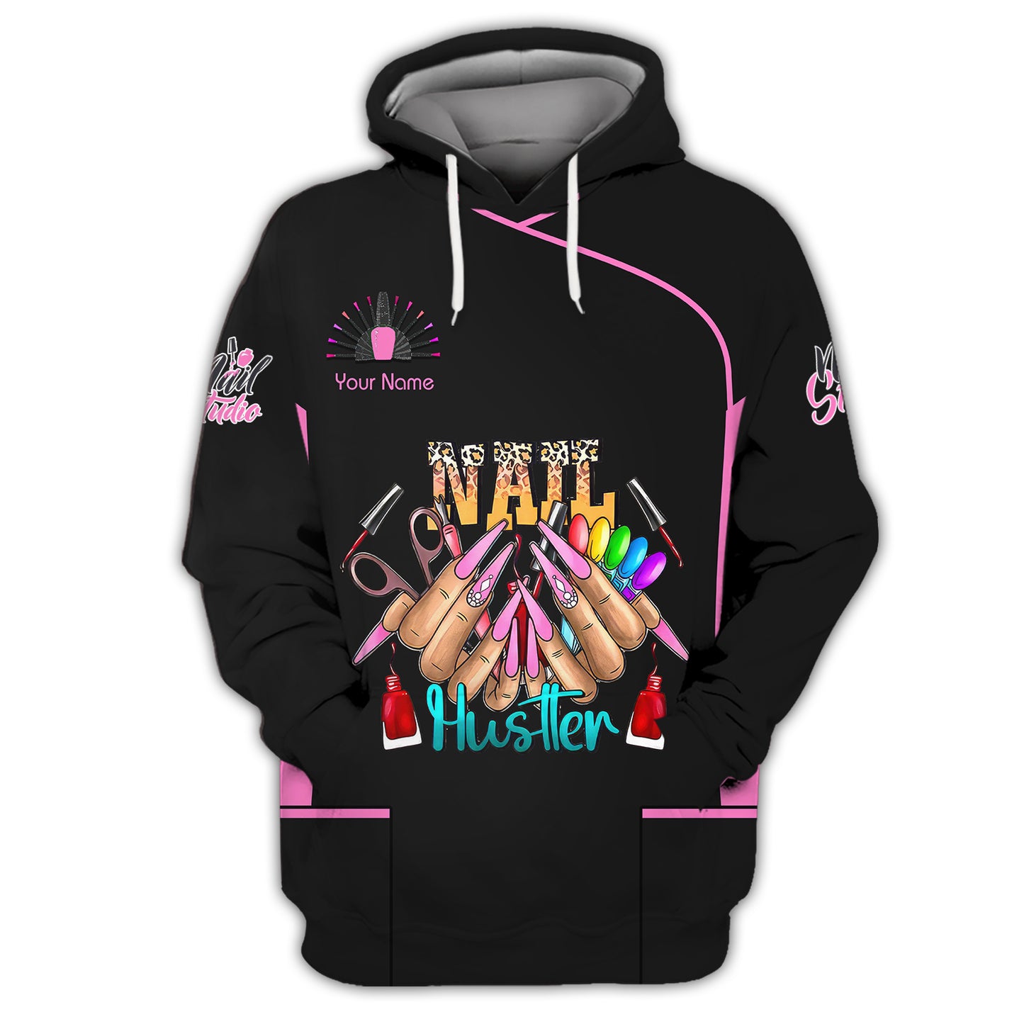 Personalized Colorful Nails 3D Shirt Nail Artist Custom T-Shirts