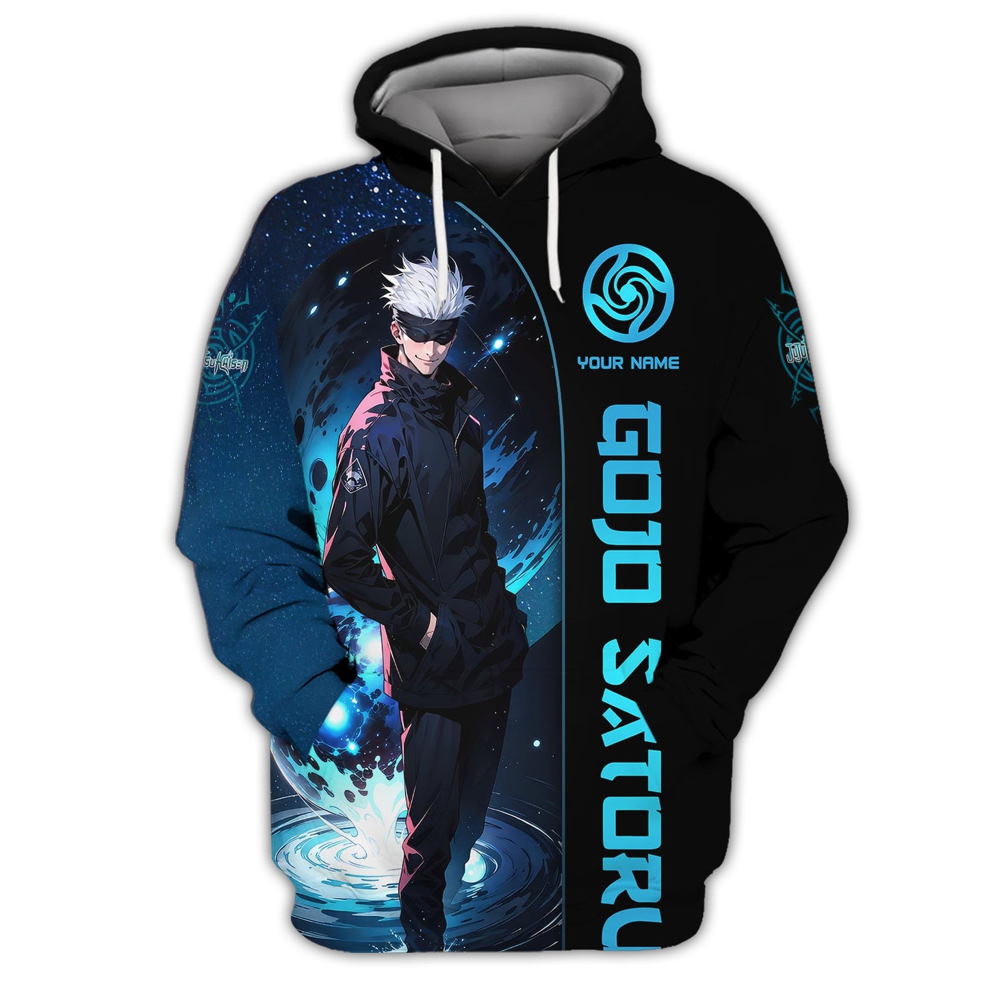 Zipper Hoodie Gojo Satoru Jujutsu Kaisen 3D Shirt Naruto Custom T-Shirts