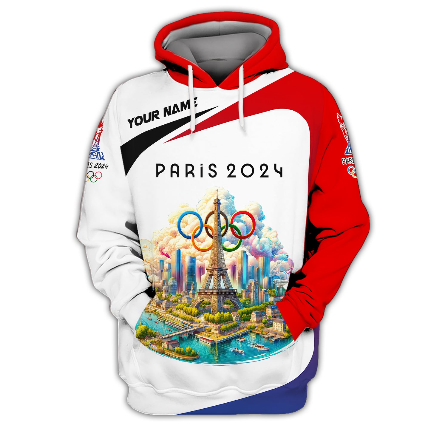 Zipper Hoodie Olympic Custom T-Shirts Road To Paris 2024 3D Shirt