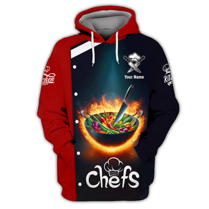 Unisex Chef, Cooking Chef Custom T-Shirts Gif For Chef 3D Shirt