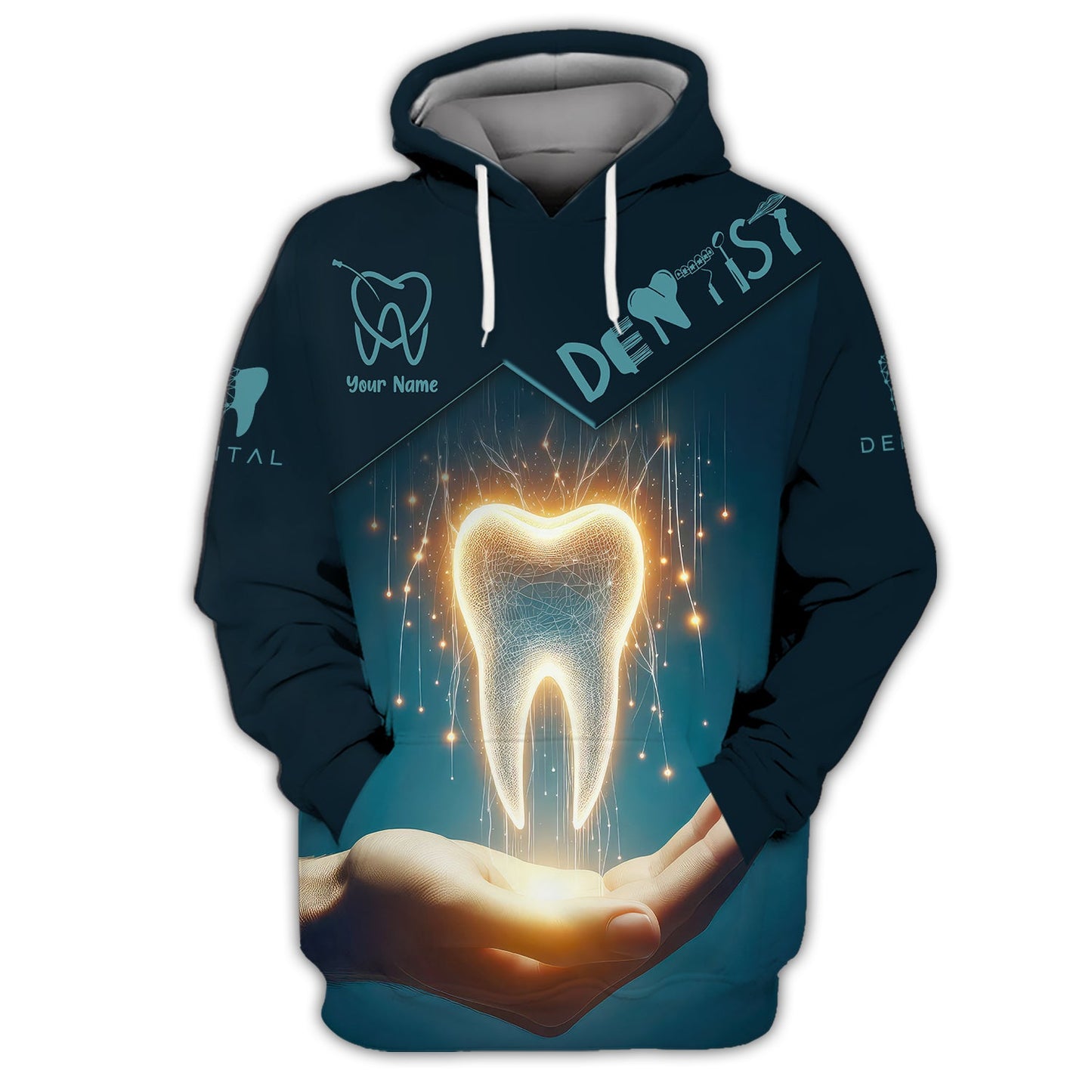 Zipper Hoodie Dentist Clinic Custom T-Shirts Dental Technology 3D Shirt