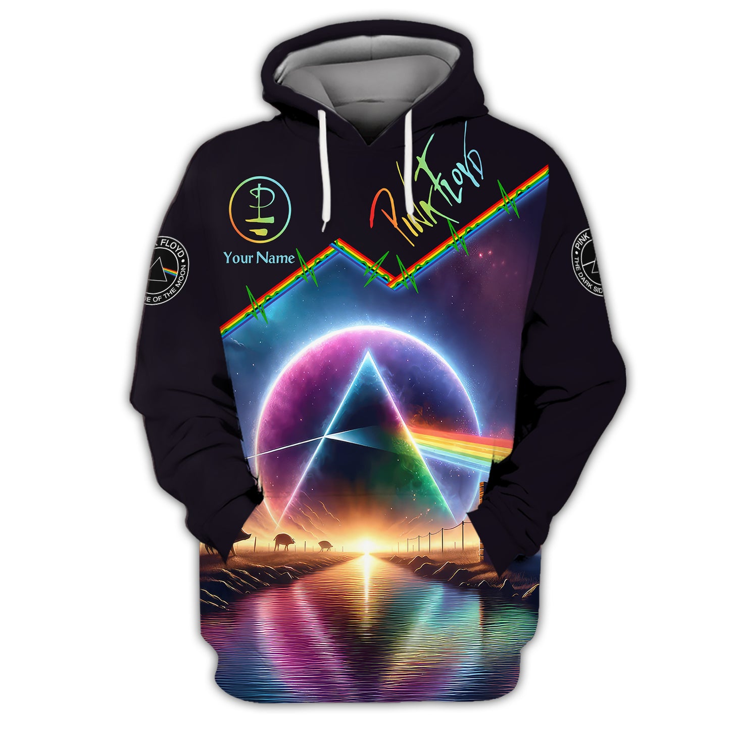 Pink Floyd Custom T-Shirts The Dark Side Of The Moon 3D Shirt