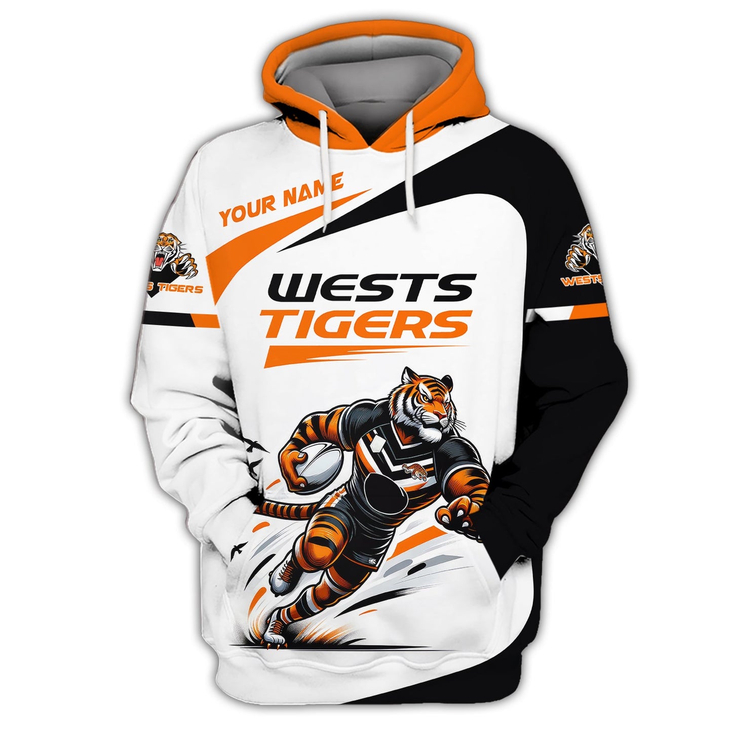 Zipper Hoodie West Tigers 3D Shirt Rugby Custom T-Shirts