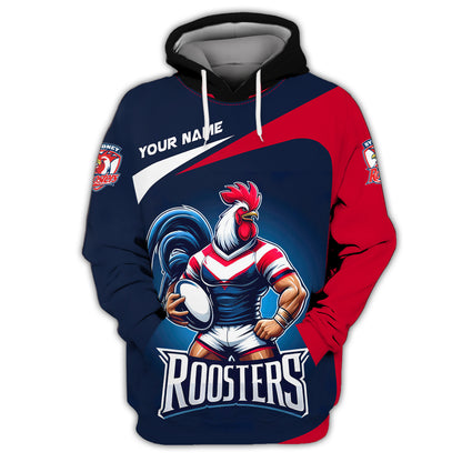 Rugby Custom T-Shirts Sydney Roosters Lover 3D Shirt