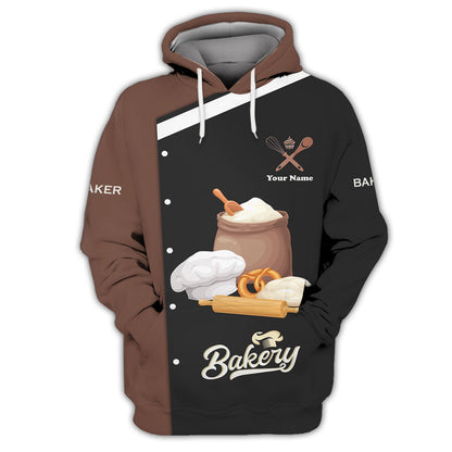 Flour Make The Bread 3D Shirt Zipper Hoodie Baker Custom T-Shirts Hoodie