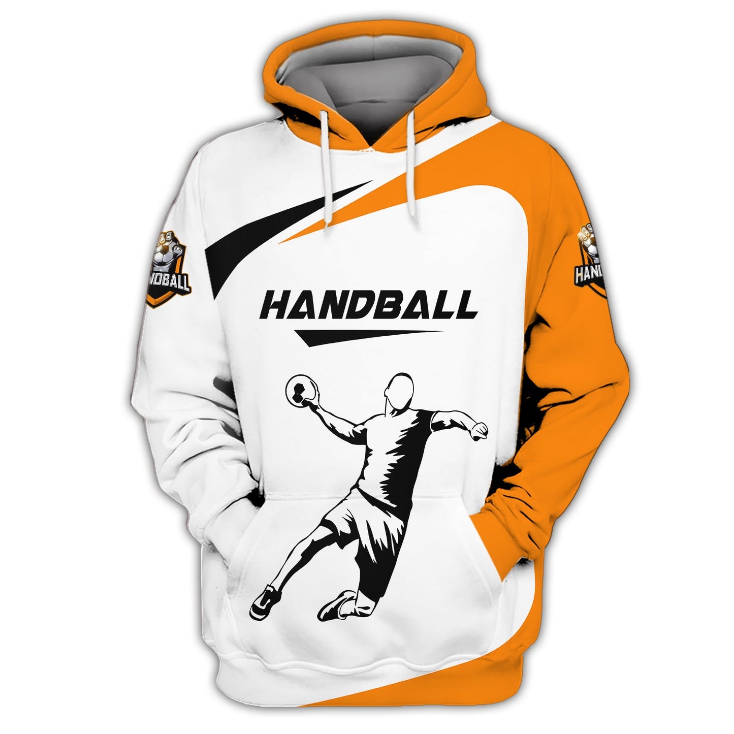 Zipper Hoodie Handball Jersey CusTom T-Shirts Person Throwing The Ball With Hands In The Air 3D Shirt