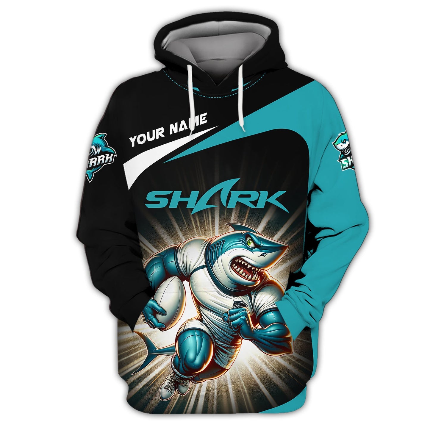 Zipper Hoodie Cronulla Sharks 3D Shirt Rugby Custom T-Shirts