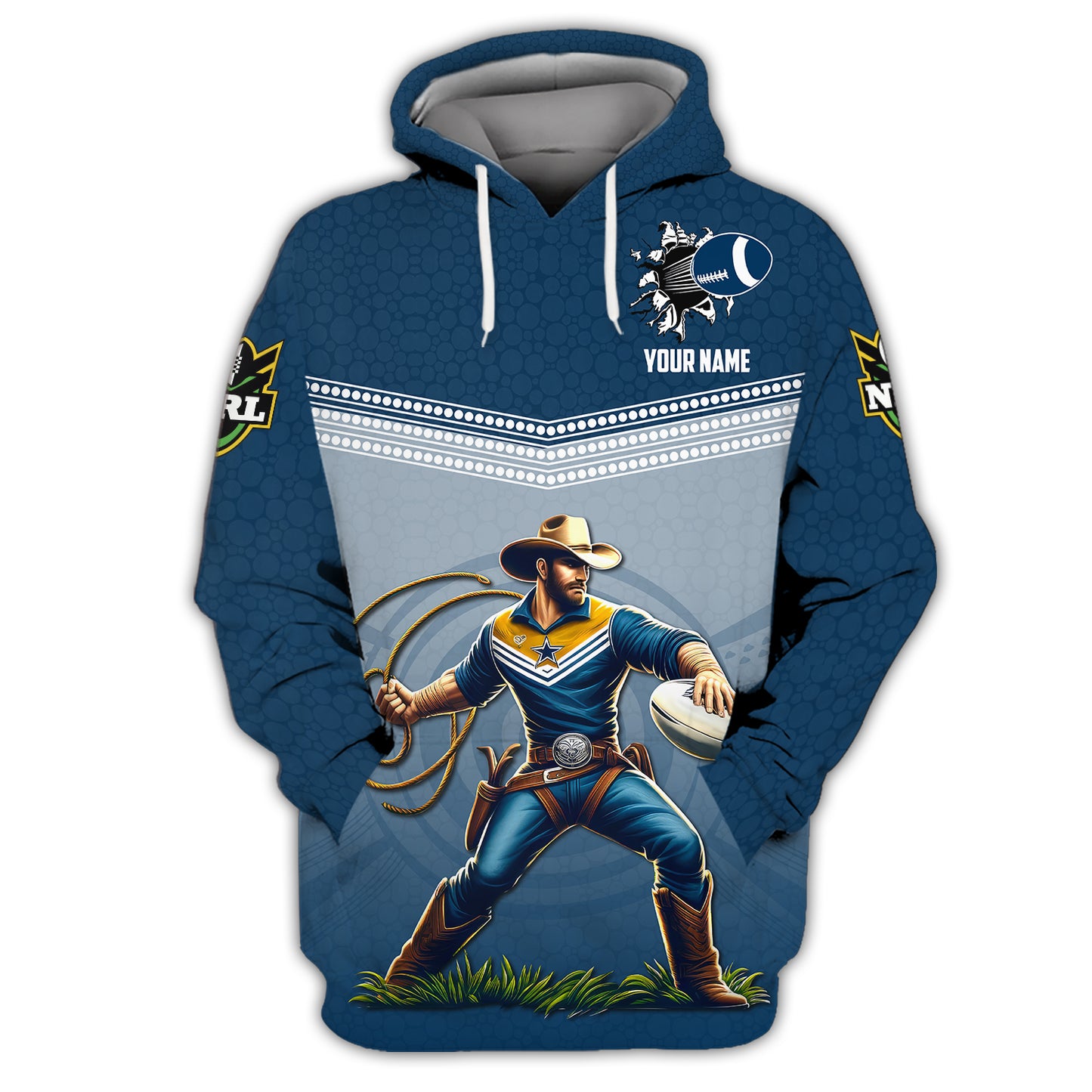 North Queensland  Cowboys 3D Shirt Rugby Custom T-Shirt