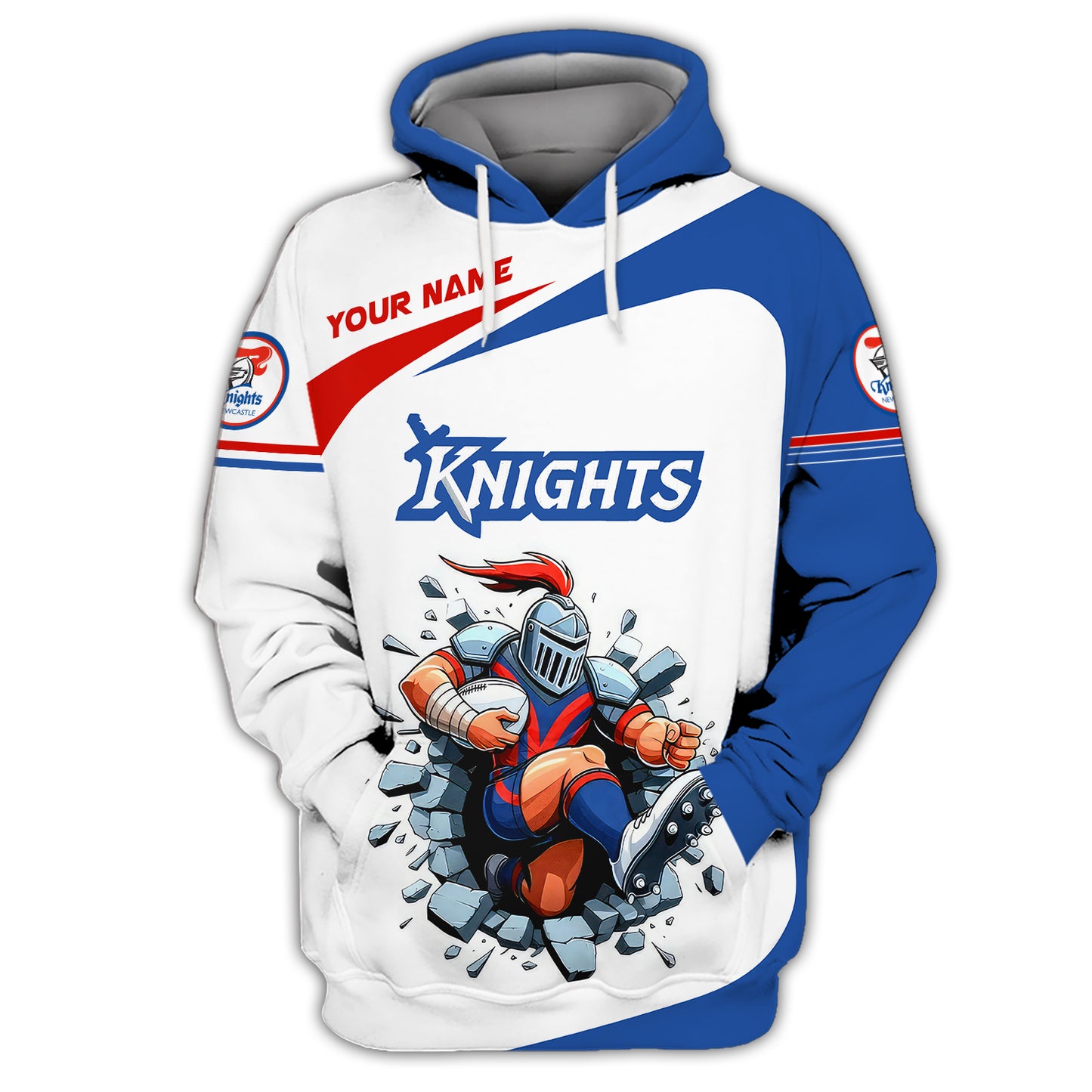 Newcastle Knights 3D Shirt Rugby Custom T-Shirts