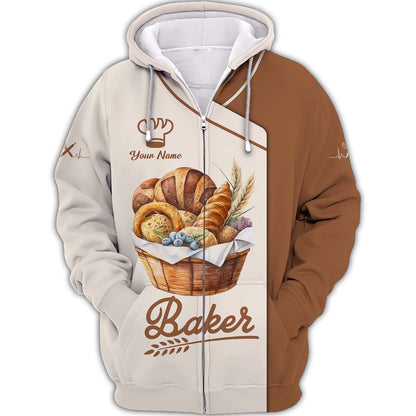 Baker Custom T-Shirts Bakery Bread 3D Shirt