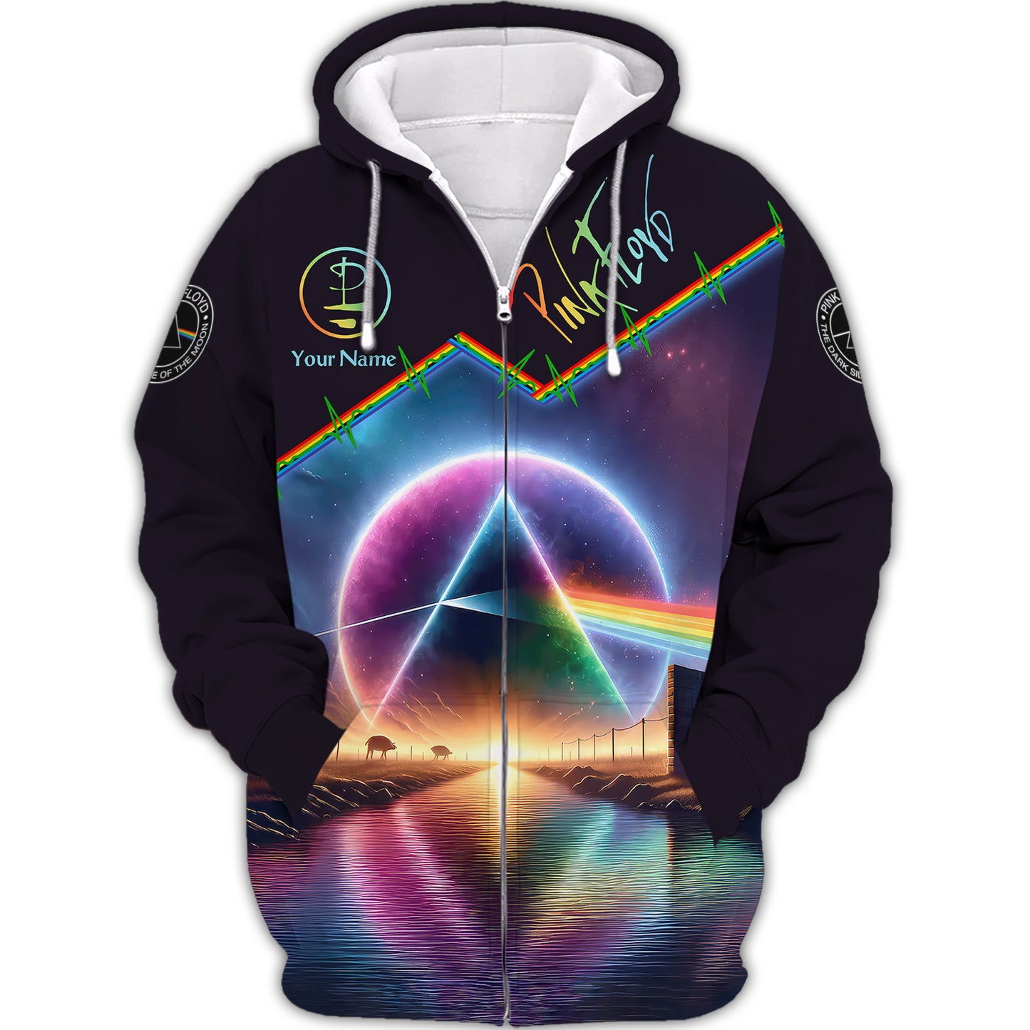 Pink Floyd Custom T-Shirts The Dark Side Of The Moon 3D Shirt