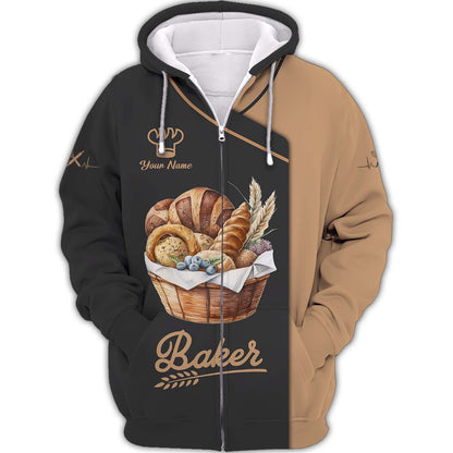 Bread Basket 3D Shirt Bakery Custom T-Shirt Gif For Baker