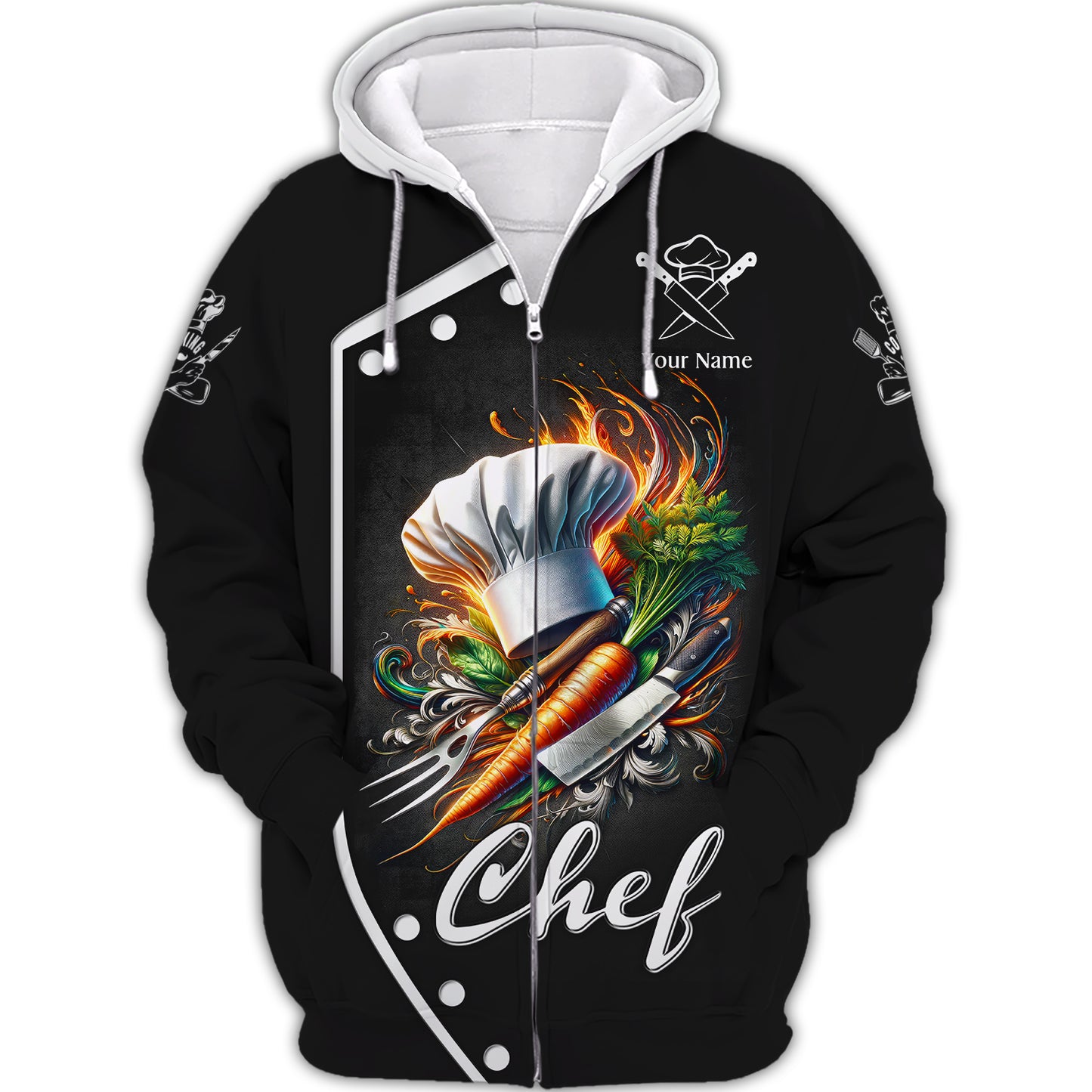 Chef Cooking 3D Shirt Kitchen Tools Custom T-Shirts