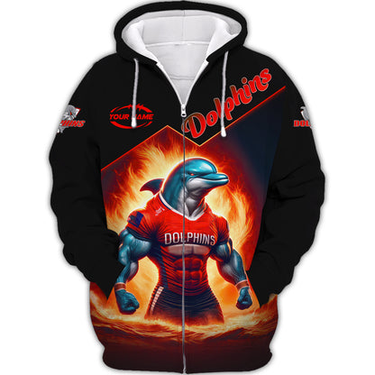 Rugby Lover Custom T-Shirts The Dolphins 3D Shirt