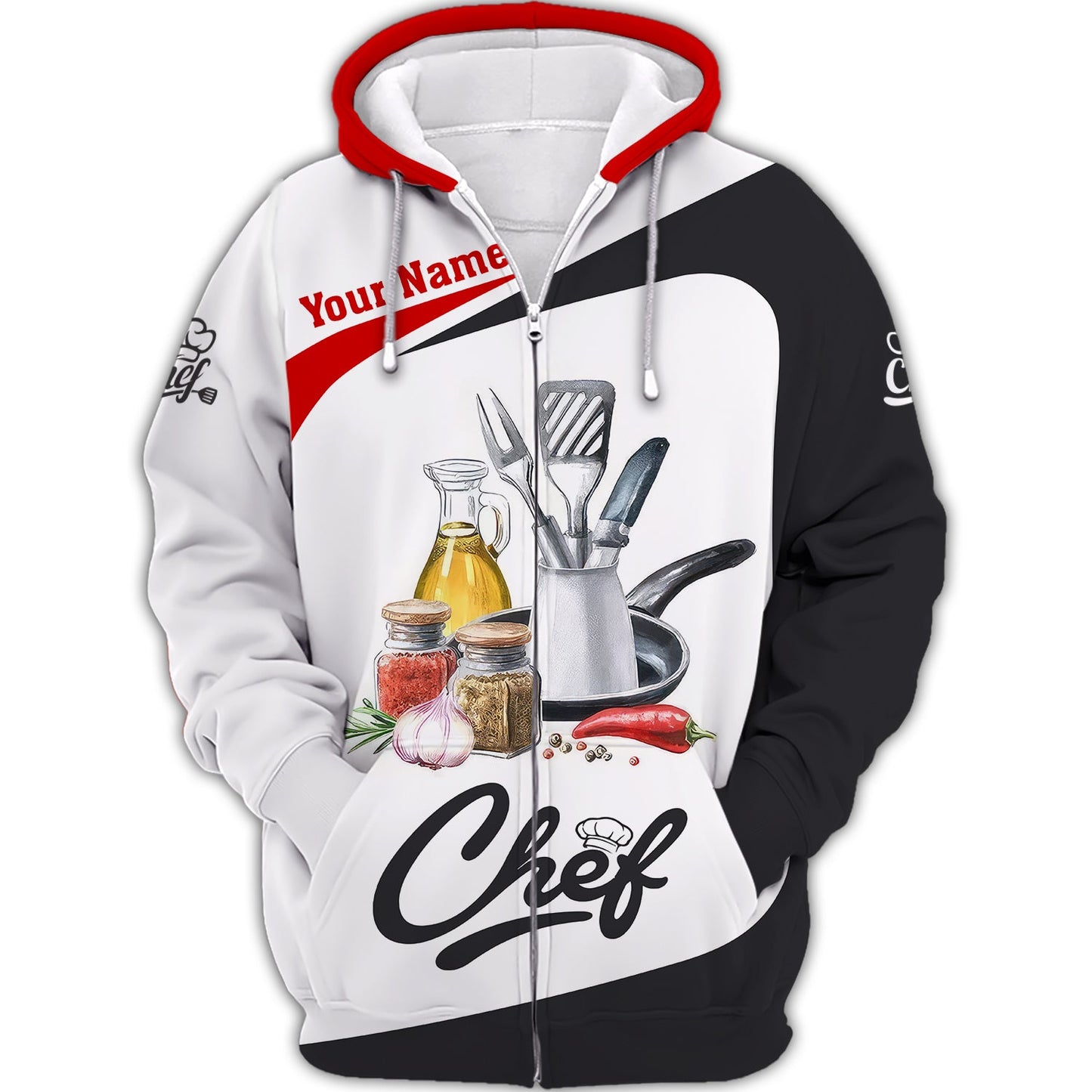 Kitchenware Art 3D Shirt, Gif For Chef, Cooking Spices Custom T-Shirts, Zipper Hoodie