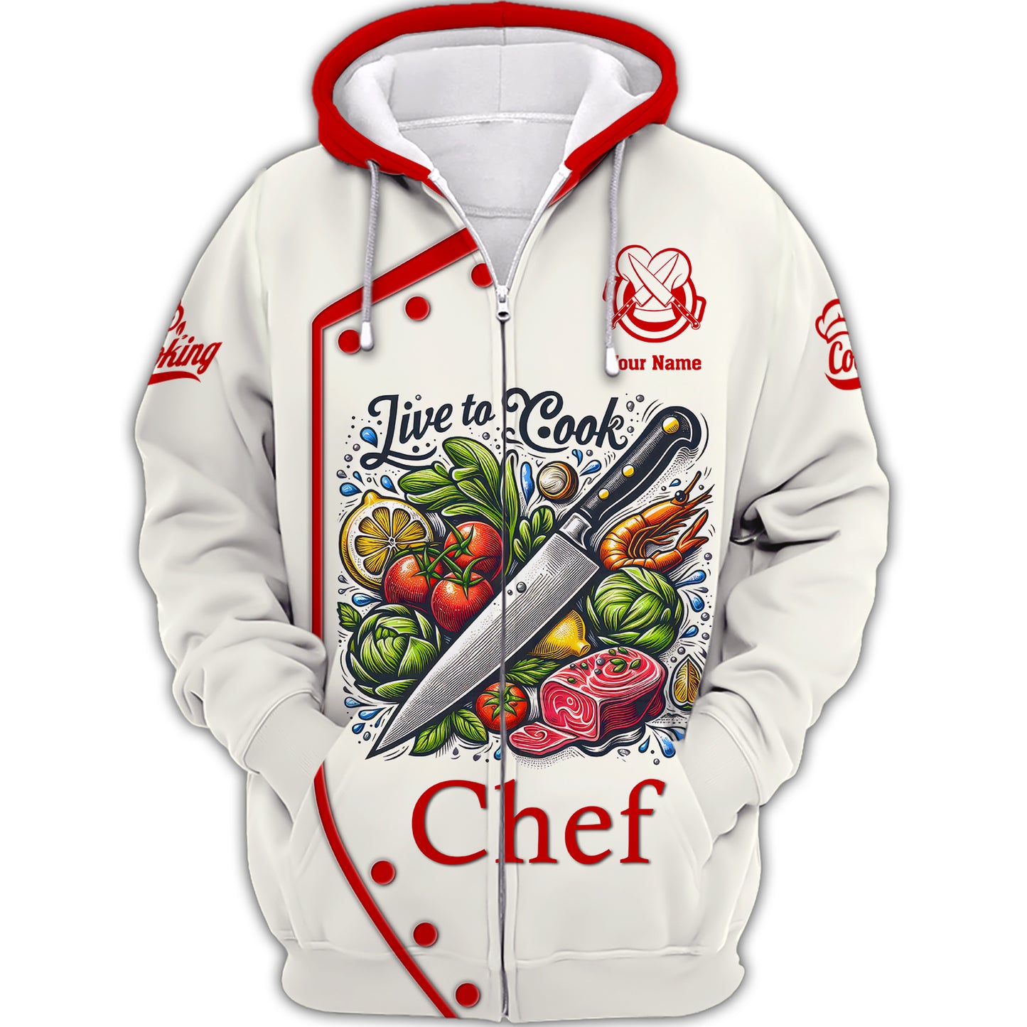 Unisex Knives Cooking Chef Custom T-Shirts Gif For Chef Lover