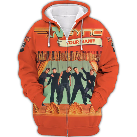 Zipper Hoodie NSYNC Band Custom T-Shirts No Strings Attached Soundtrack 3D Shirt