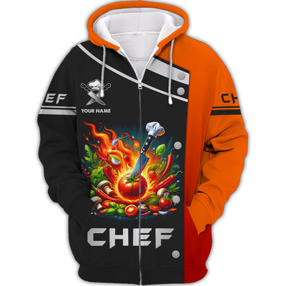 Chef Cooking Unisex Custom T-Shirts Gif For Chef Lover 3D Shirt