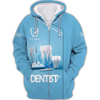 Dentistry Clinic 3D Shirt Dental Custom T-Shirts Gif For Dentist