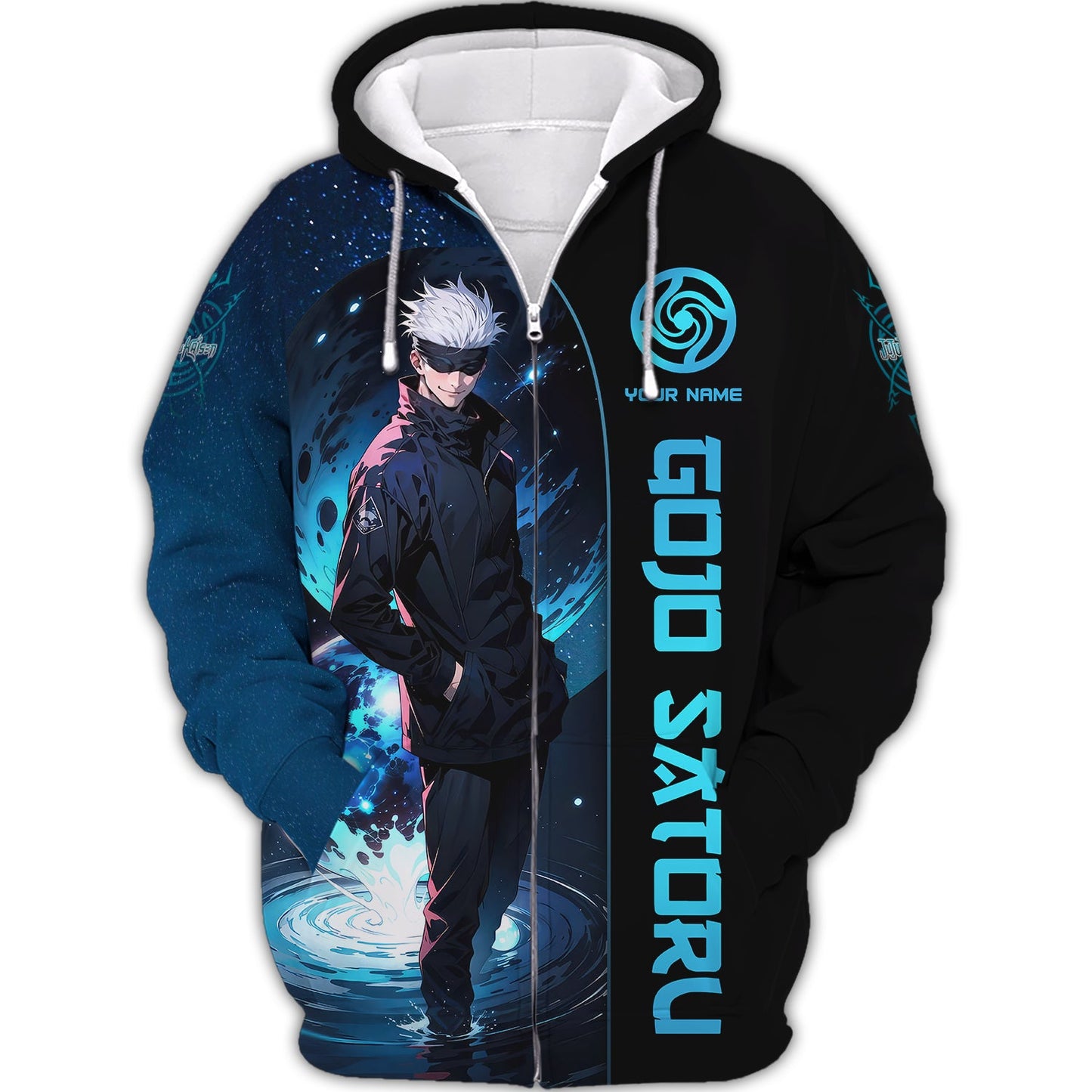 Zipper Hoodie Gojo Satoru Jujutsu Kaisen 3D Shirt Naruto Custom T-Shirts