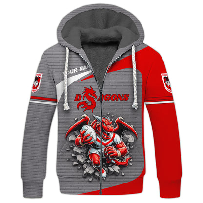 Rugby Custom T-Shirts  St George's Dragon 3D Shirts