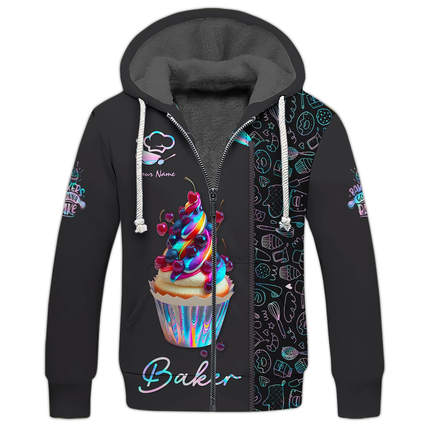 Cupcake Colorfull 3D Shirt Bakery Custom T-Shirts Gif For Baker