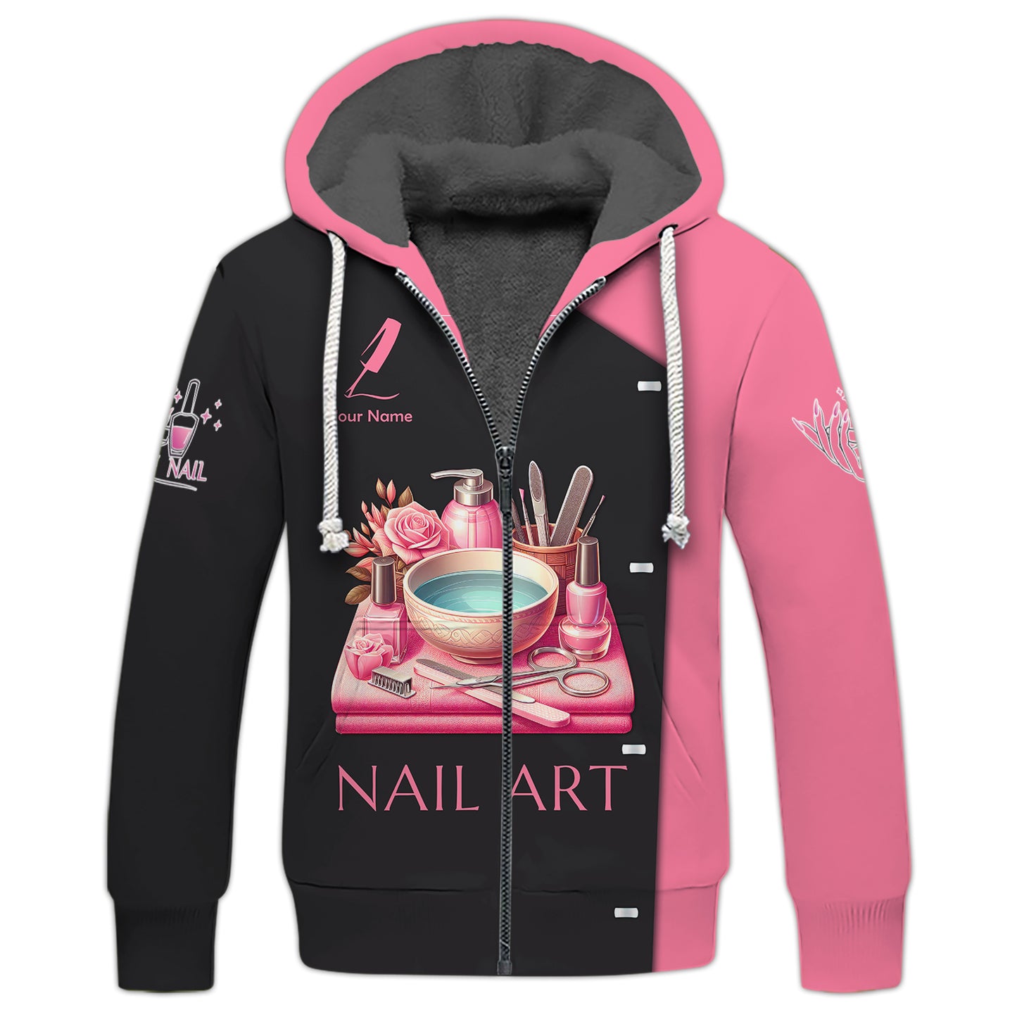 Rose Colored Nail Art Tools 3D Shirts Nails Artist Custom T-Shirts