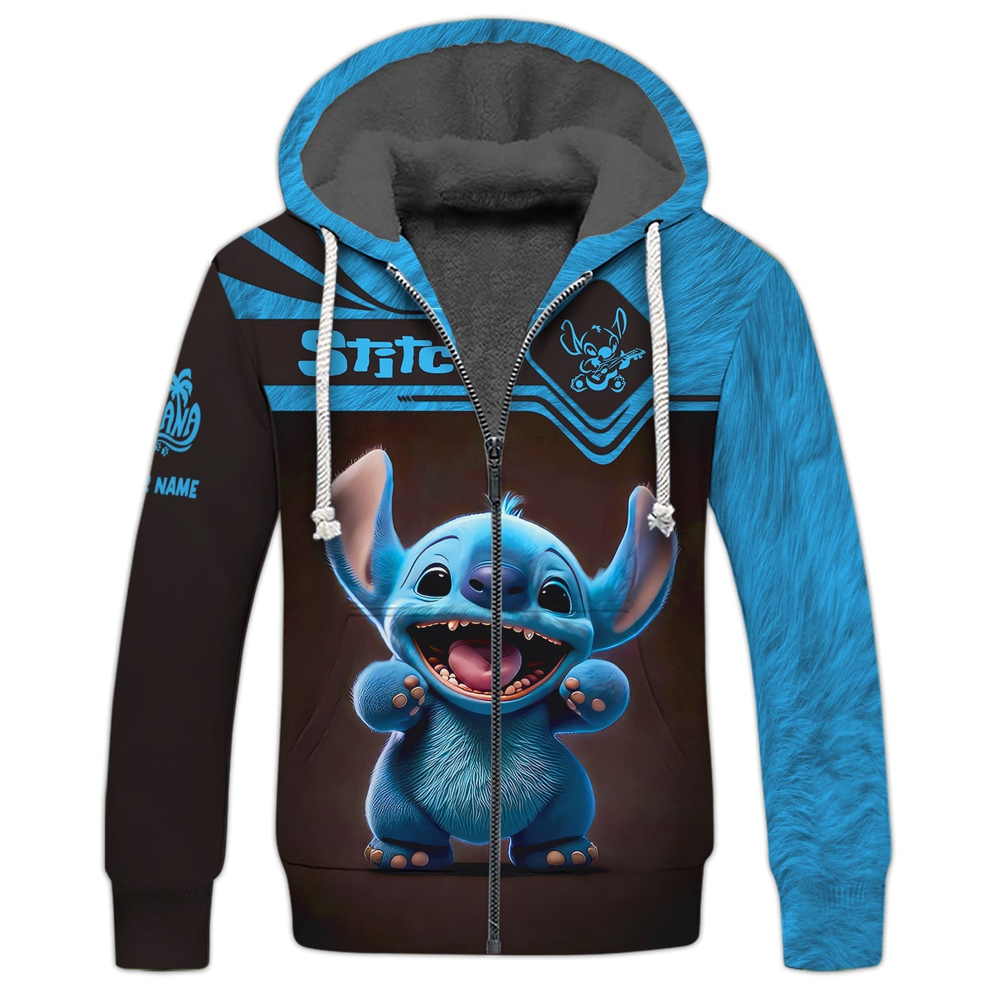 Zipper Hoodie Disney Custom T-Shirts Cute Stitch 3D Shirts