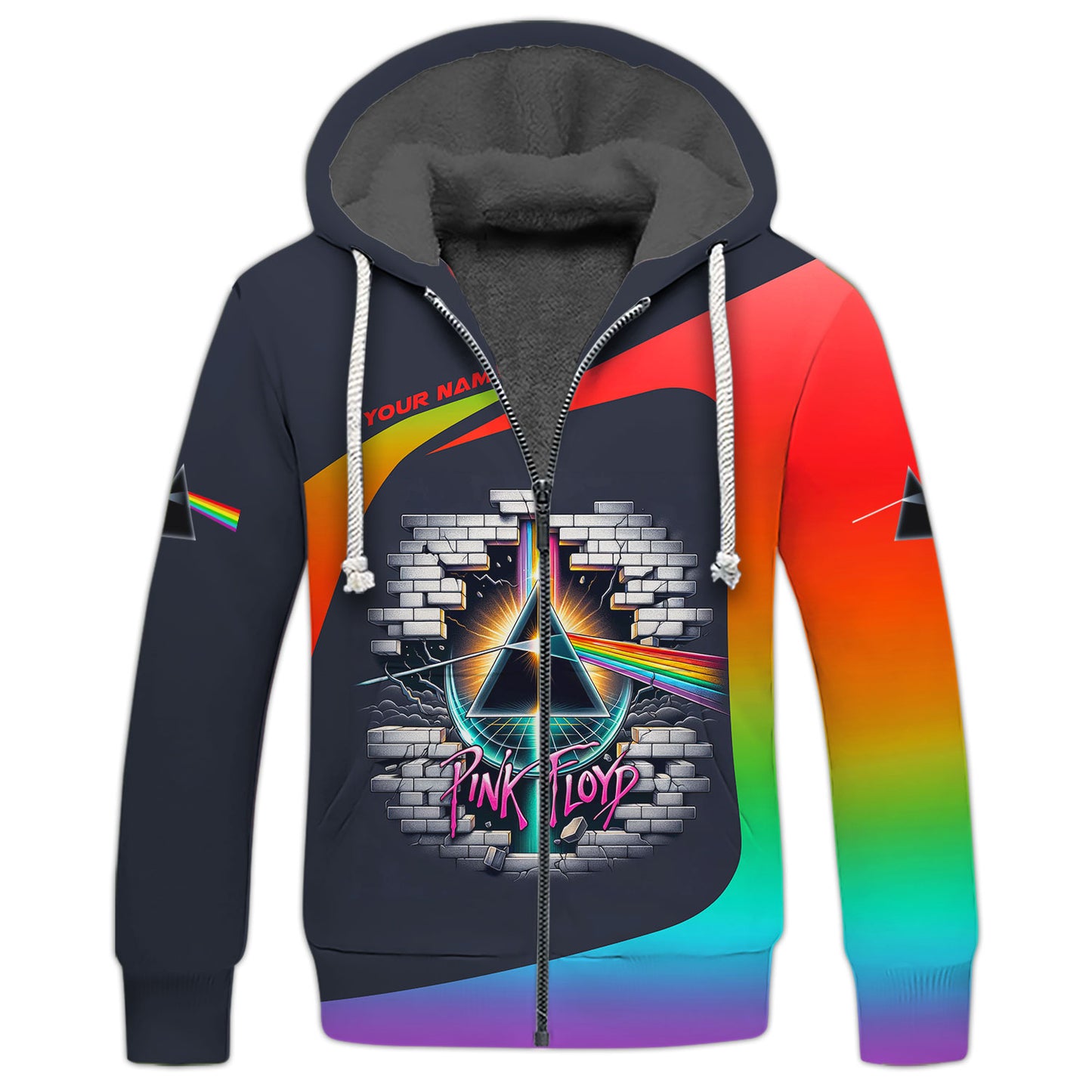 Zipper Hoodie Pink Floyd 3D Shirt The Legendary Music Band Custom T-Shirts