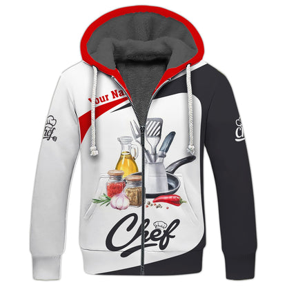 Kitchenware Art 3D Shirt, Gif For Chef, Cooking Spices Custom T-Shirts, Zipper Hoodie