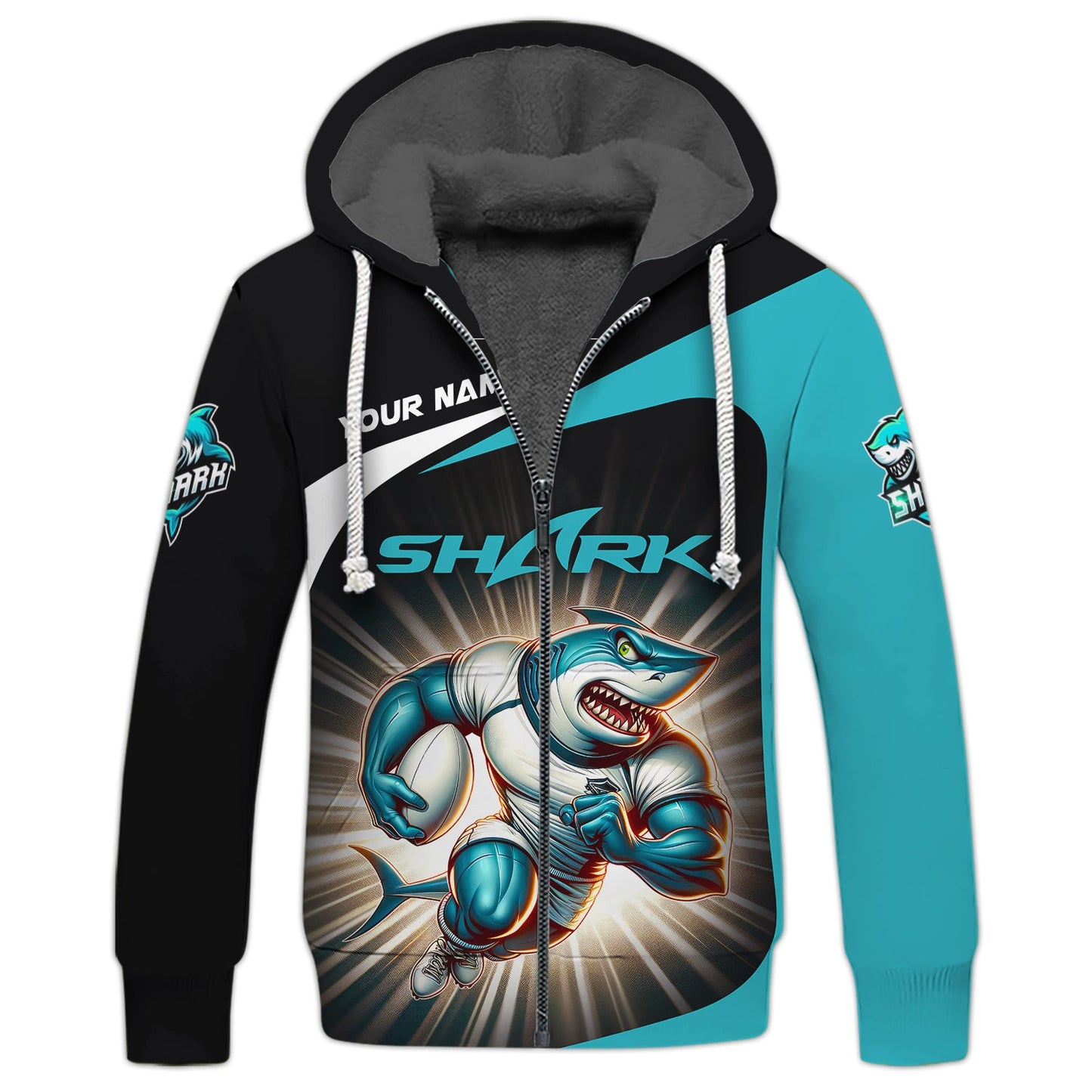 Zipper Hoodie Cronulla Sharks 3D Shirt Rugby Custom T-Shirts