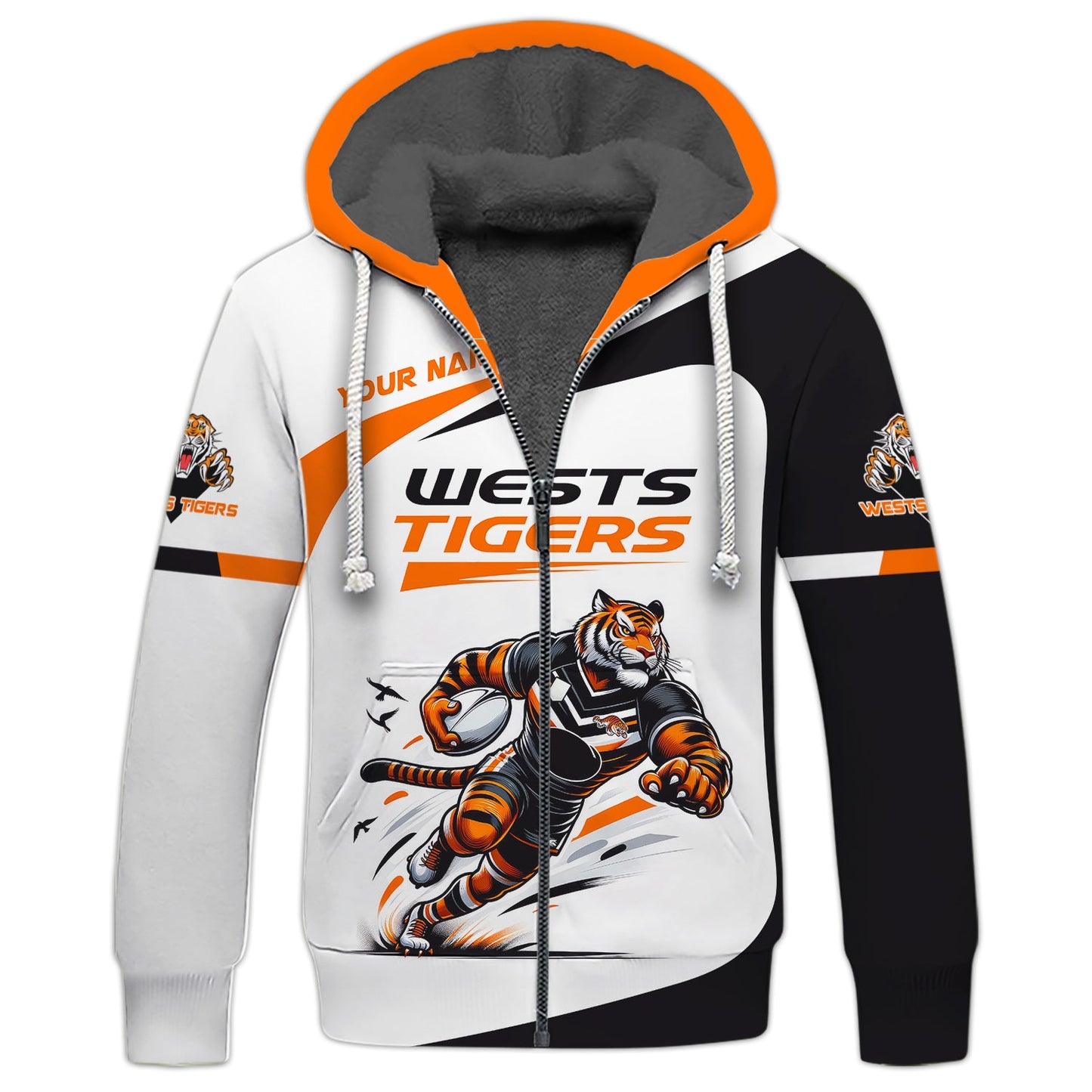 Zipper Hoodie West Tigers 3D Shirt Rugby Custom T-Shirts