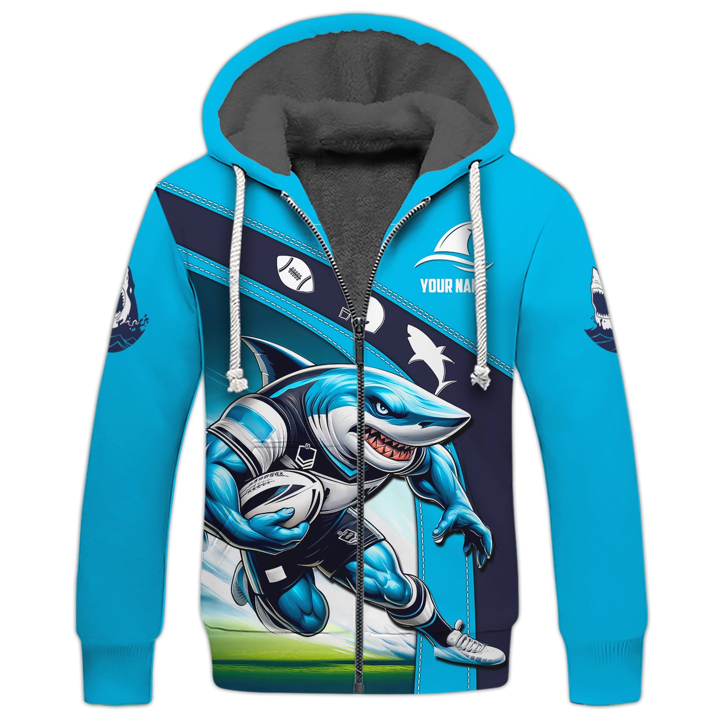 The Sharks Union 3D Shirt Rugby Custom T-Shirts