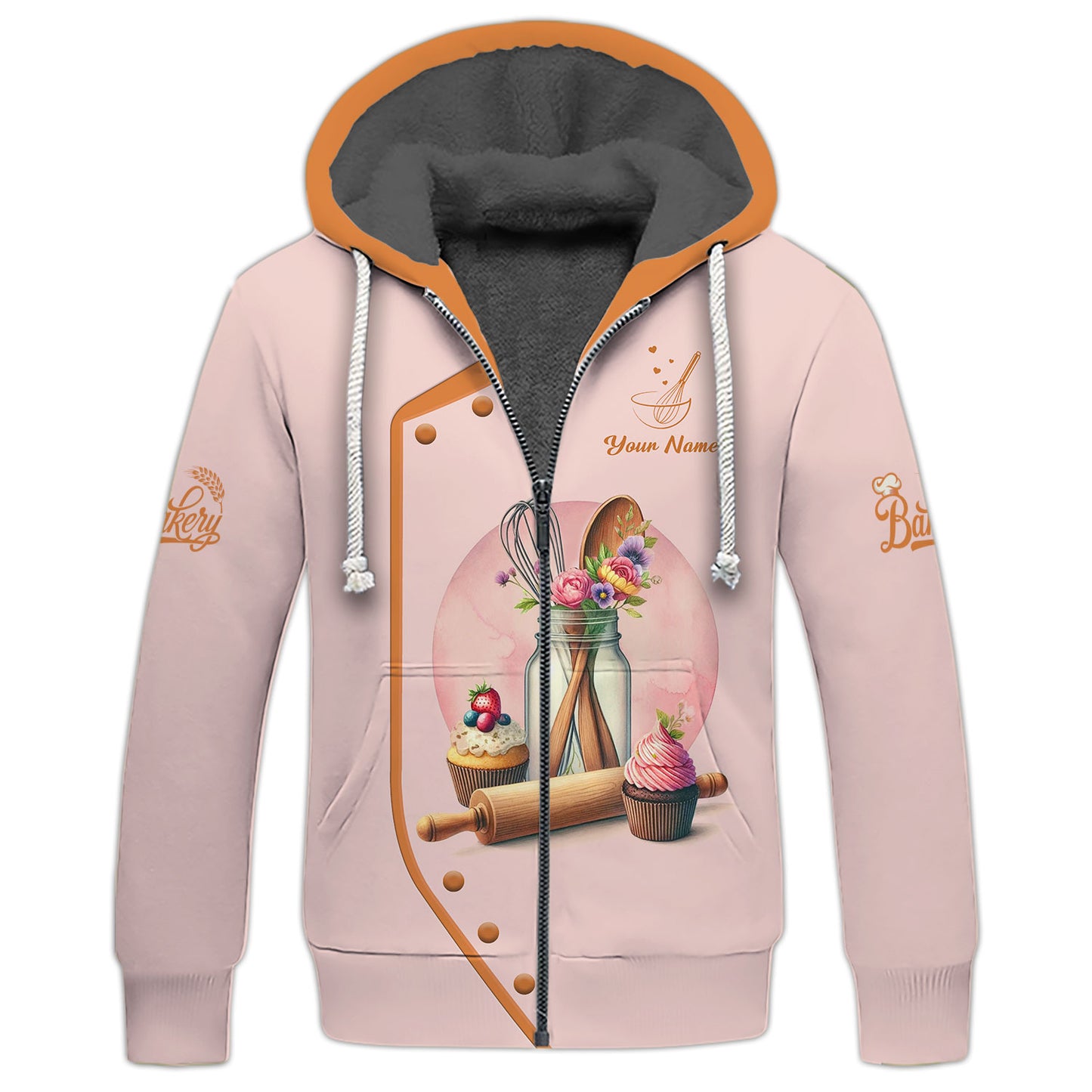 Zipper Hoodie Personality Bakery Custom T-Shirt Gif For Baker