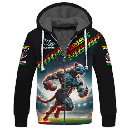 Zipper Hoodie South Sydney Rabbitohs 3D Shirt Rugby Lover Custom T-Shirts