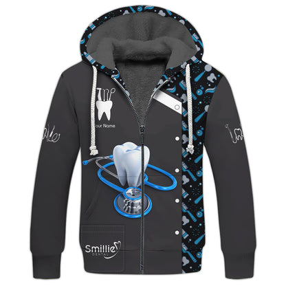 Zipper Hoodie Personal Dentistry 3D Shirt Dental Custom T-Shirts