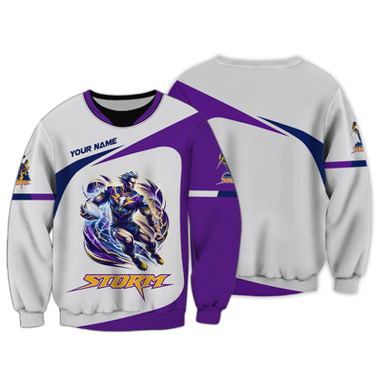 Rugby Lovers Custom T-Shirts Melbourne Storm 3D Shirt